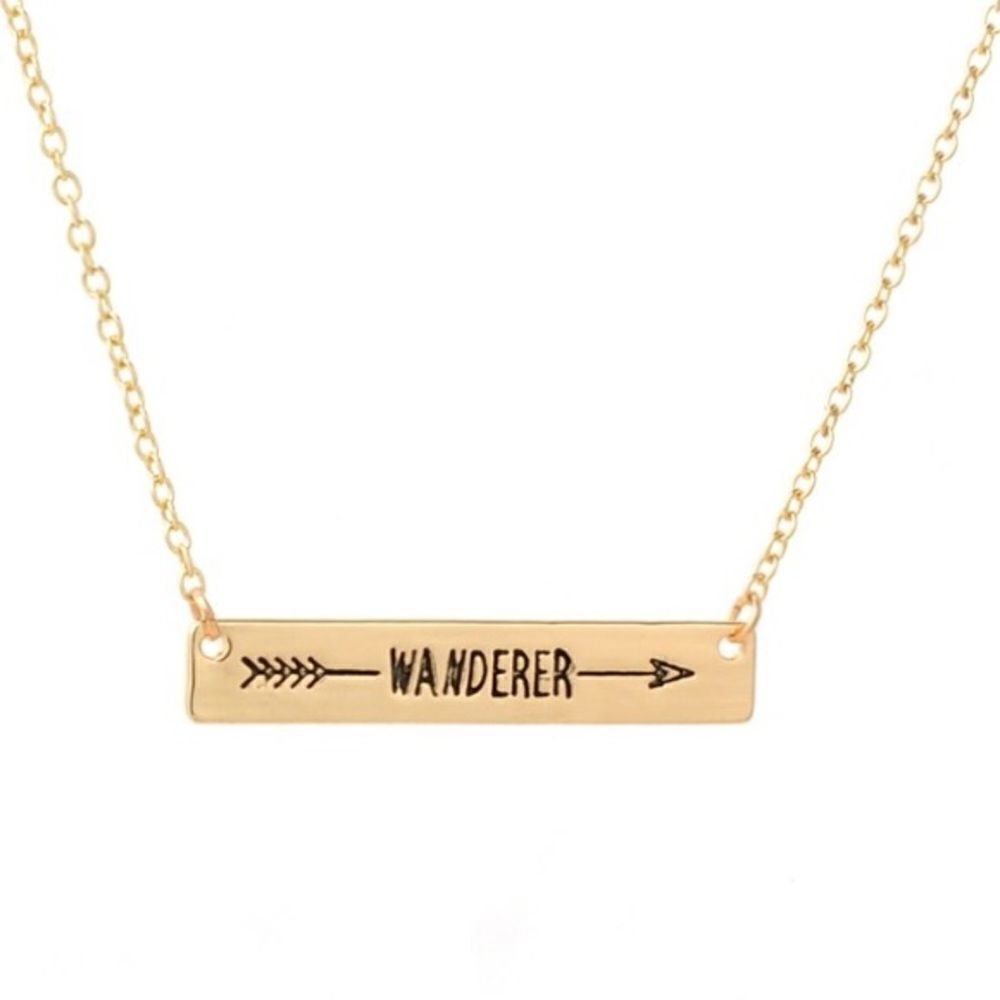 Gold Wanderer Arrow Necklace NWT